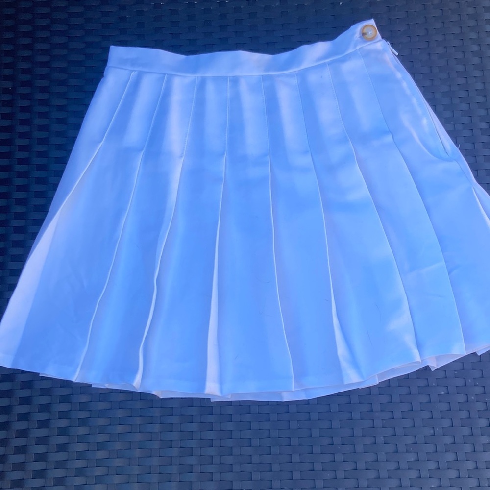 white pleated tennis skirt NWOT
